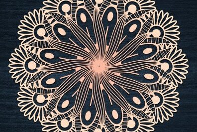 Intra απο ξύλο plywood 3mm-4mm πάχος – Διακόσμηση τοίχου Mandala Cut Laser Δίασταση  40x30 cm INTRAFABR-37466731