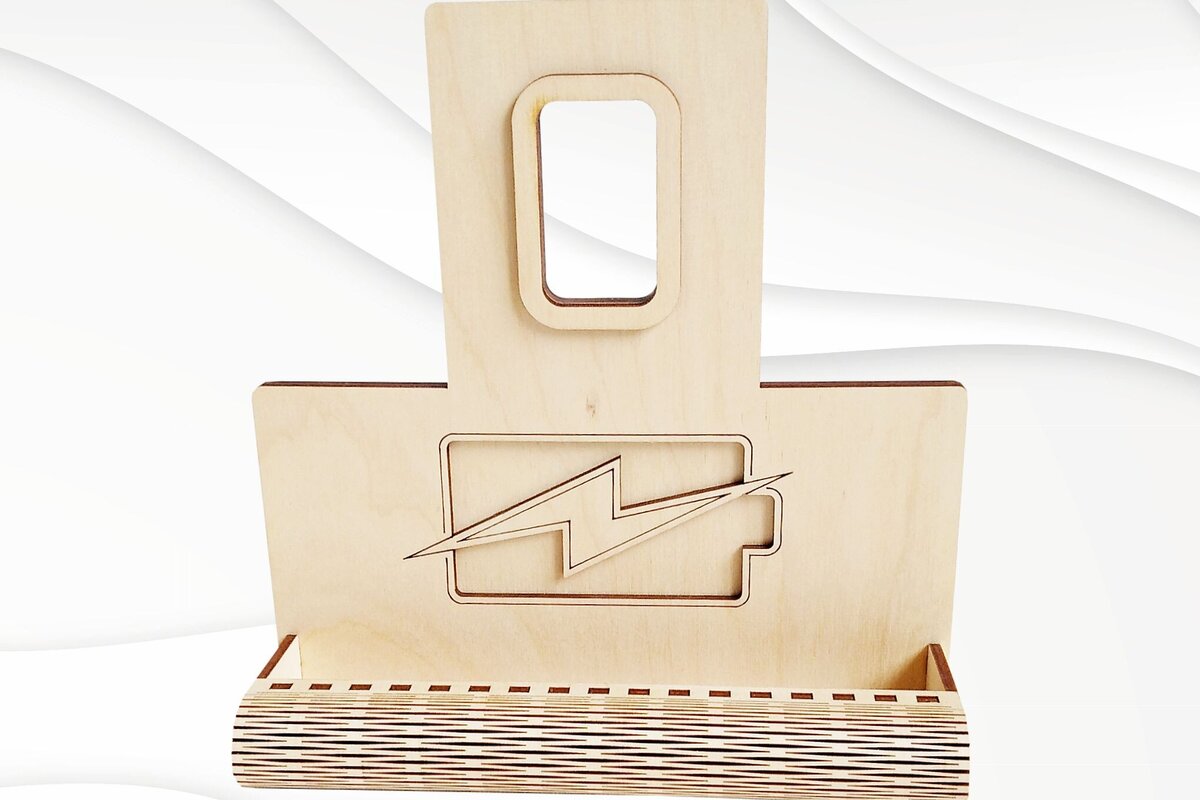 Σετ των 2 Intra απο ξύλο plywood 3mm-4mm πάχος – Φορτιστής θήκης τοίχου Αρχεία Cut Laser Δίασταση  40x30 cm INTRAFABR-95871342