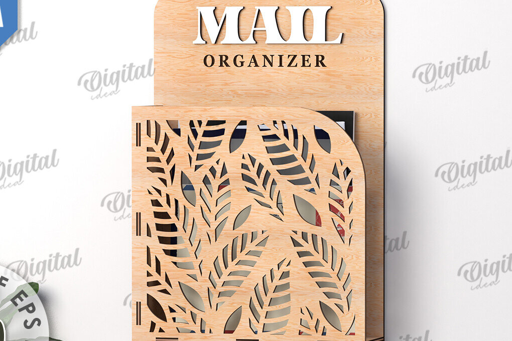 Intra απο ξύλο plywood 3mm-4mm πάχος – Γραμματοκιβώτιο τοίχου με κρεμάστρες Δίασταση  40x30 cm INTRAFABR-117409019