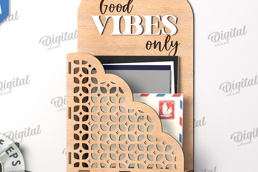 Intra απο ξύλο plywood 3mm-4mm πάχος – Γραμματοκιβώτιο τοίχου με κρεμάστρες Δίασταση  40x30 cm INTRAFABR-117409389