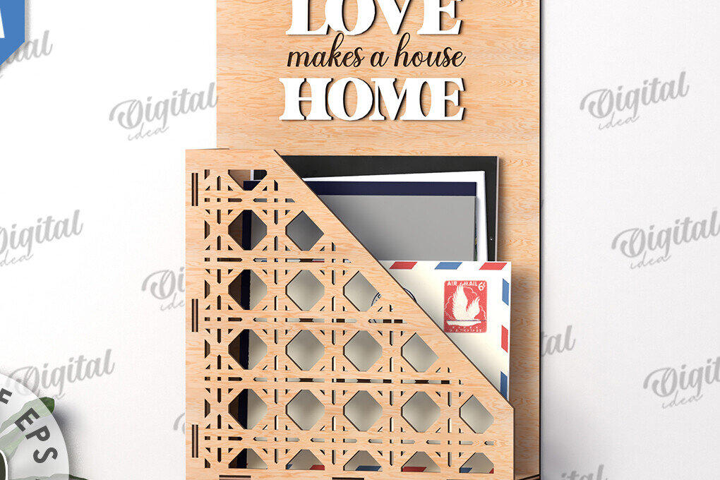 Intra απο ξύλο plywood 3mm-4mm πάχος – Γραμματοκιβώτιο τοίχου με κρεμάστρες Δίασταση  40x30 cm INTRAFABR-117409591