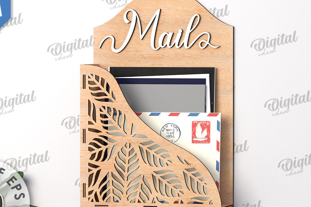 Intra απο ξύλο plywood 3mm-4mm πάχος – Γραμματοκιβώτιο τοίχου με κρεμάστρες Δίασταση  40x30 cm INTRAFABR-117409670