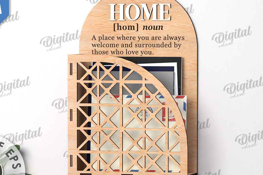 Intra απο ξύλο plywood 3mm-4mm πάχος – Γραμματοκιβώτιο τοίχου με κρεμάστρες Δίασταση  40x30 cm INTRAFABR-117408984