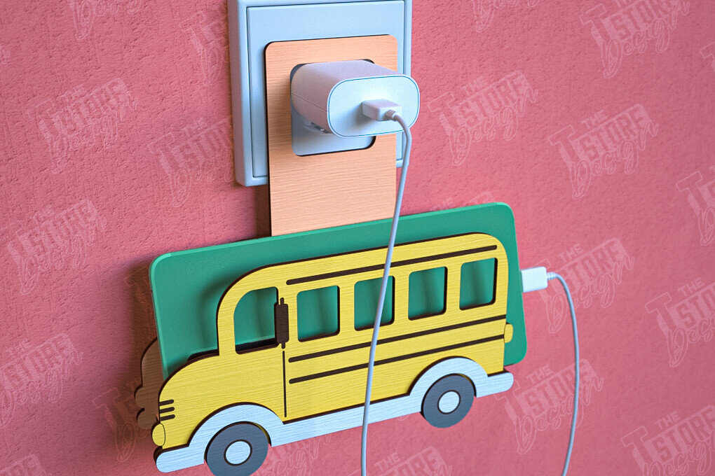 Intra απο ξύλο plywood 3mm-4mm πάχος – Βάση Φορτιστής Κινητού τοίχου | Αρχείο CNC Δίασταση  40x30 cm INTRAFABR-102064735