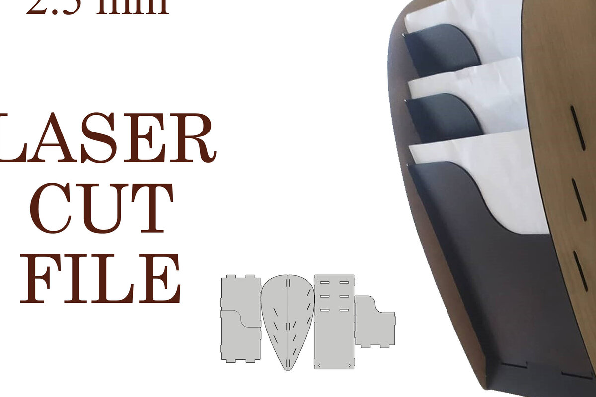 Σετ των 2 Intra απο ξύλο plywood 3mm-4mm πάχος – Επιτοίχια θήκη αρχείων Δίασταση  20x20 cm INTRAFABR-108038505