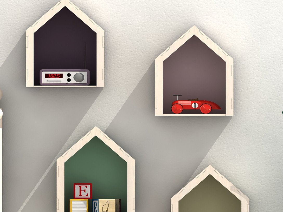 Intra απο ξύλο plywood 3mm-4mm πάχος –  ραφιών τοίχου Glowforge Λήψη Δίασταση  40x30 cm INTRAFABR-38596801