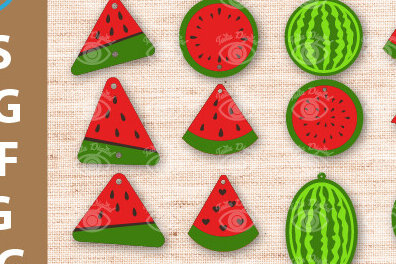 Σετ των 3 Intra απο ξύλο plywood 3mm-4mm πάχος – Πακέτο Σκουλαρίκια Καρπούζι DESIGN Δίασταση  5x5 cm INTRAFABR-96644232