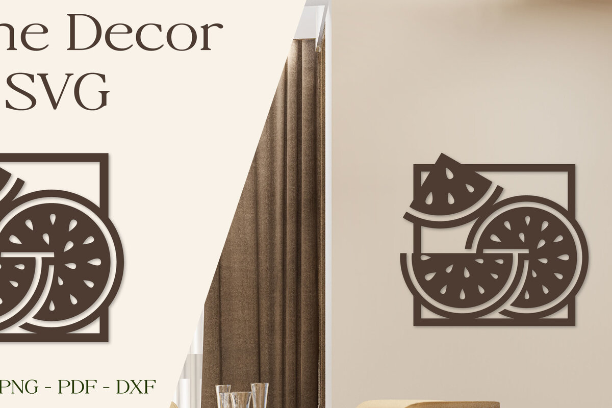 Σετ των 2 Intra απο ξύλο plywood 3mm-4mm πάχος – Καρπούζι διακόσμηση σπιτιού Δίασταση  20x20 cm INTRAFABR-74401791