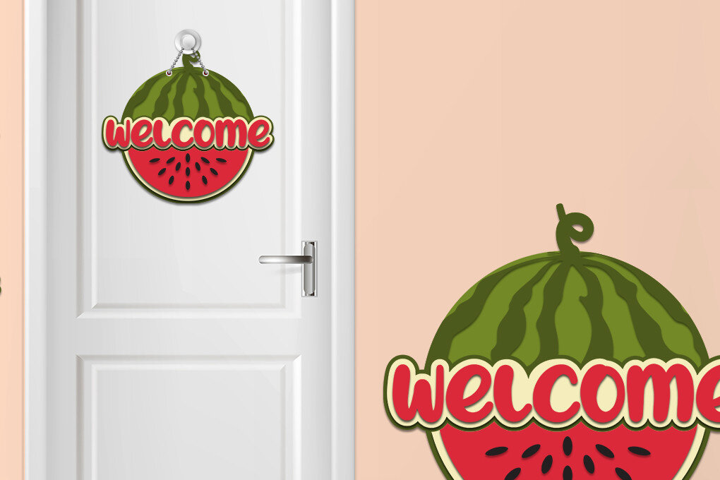 Σετ των 2 Intra απο ξύλο plywood 3mm-4mm πάχος – Πινακίδα πόρτας με στρώσεις καρπούζι - Png Δίασταση  20x20 cm INTRAFABR-29421162