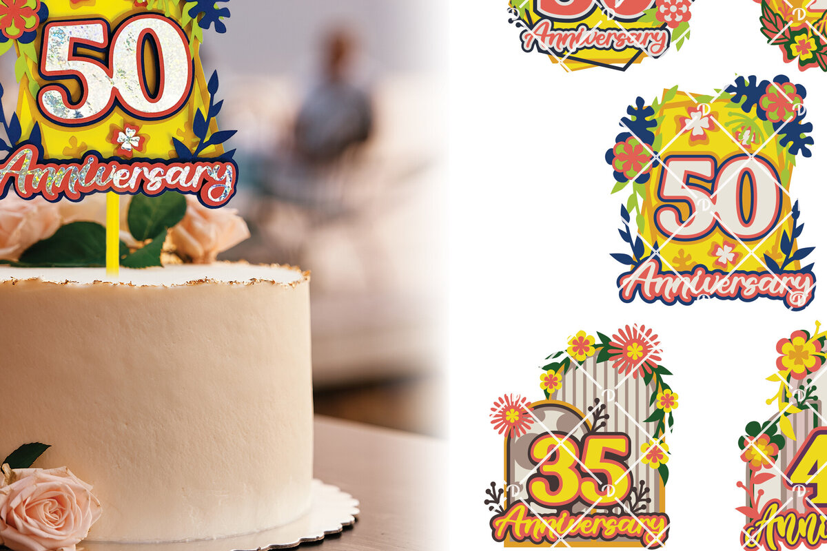 Σετ των 2 Intra απο ξύλο plywood 3mm-4mm πάχος – Τούρτα Επετείου Γάμου 3D Δίασταση  20x20 cm INTRAFABR-100108679