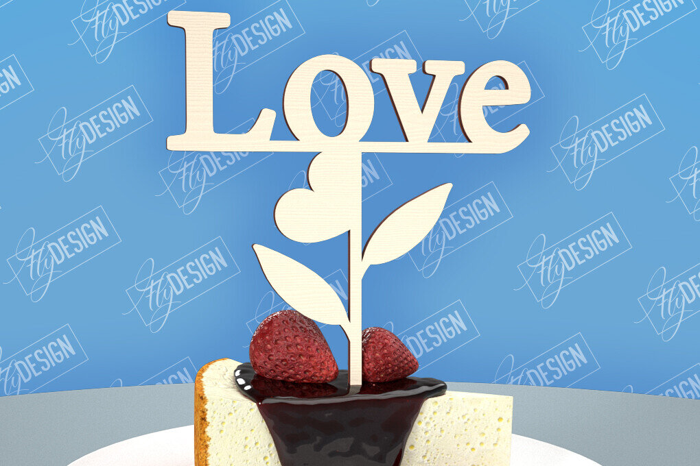 Σετ των 2 Intra απο ξύλο plywood 3mm-4mm πάχος – Topper Γαμήλιας Τούρτας | Cupcake Topper Δίασταση  20x20 cm INTRAFABR-98523707