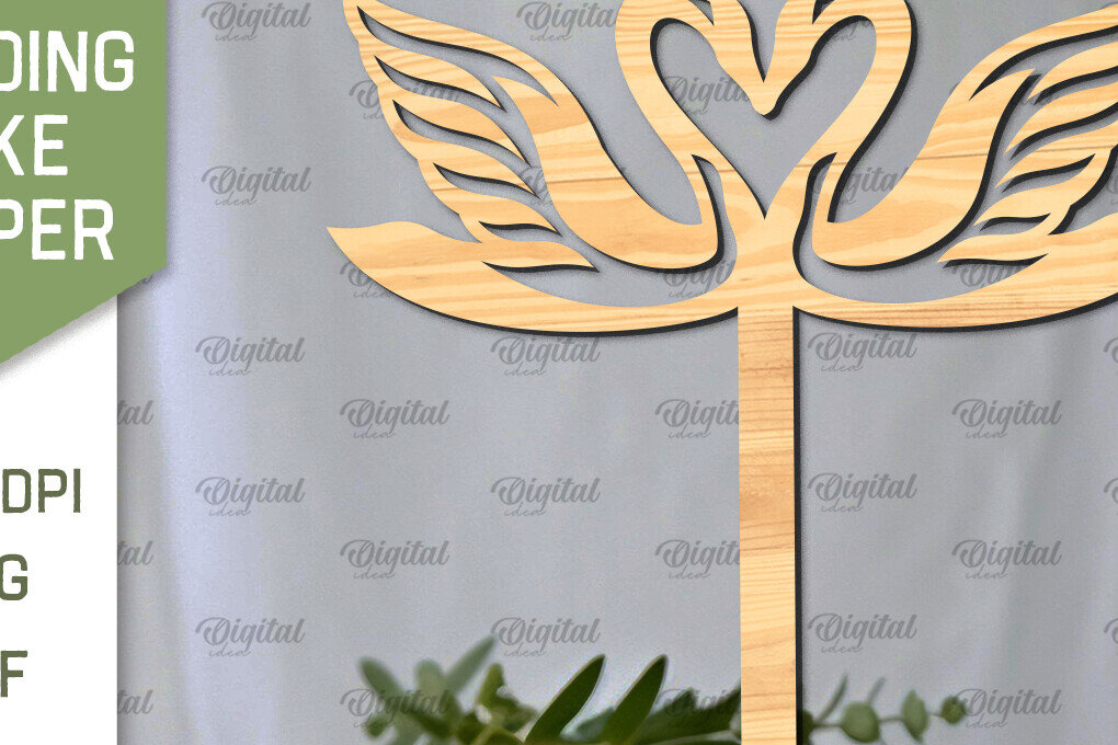 Σετ των 2 Intra απο ξύλο plywood 3mm-4mm πάχος – Topper Γαμήλιας Τούρτας Κοπή Laser Δίασταση  20x20 cm INTRAFABR-98918000