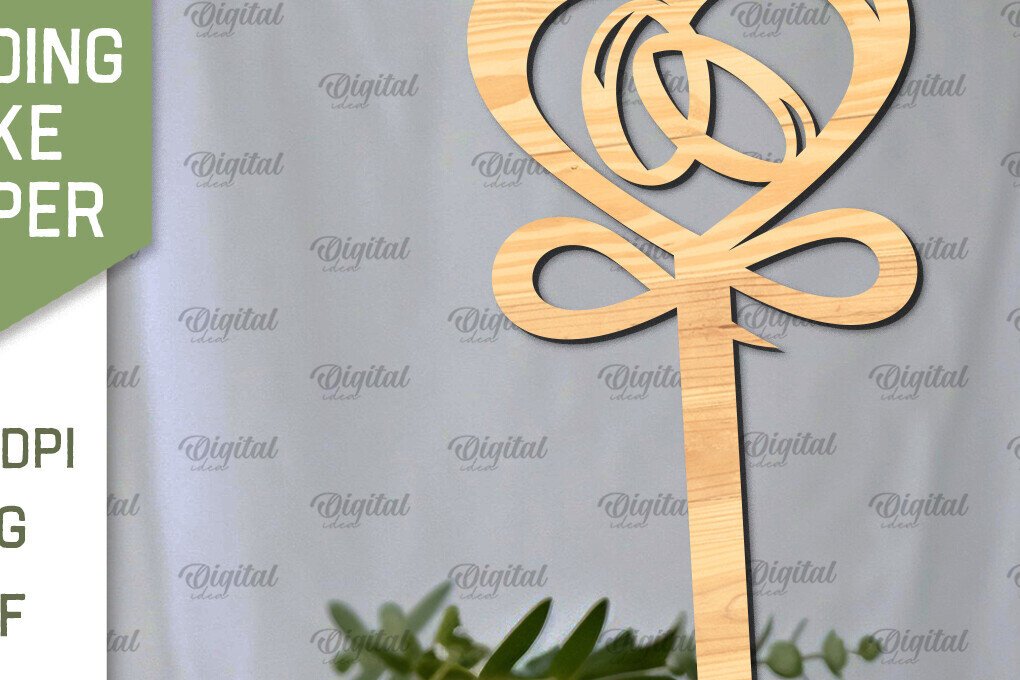 Σετ των 2 Intra απο ξύλο plywood 3mm-4mm πάχος – Topper Γαμήλιας Τούρτας Κοπή Laser Δίασταση  20x20 cm INTRAFABR-98918250