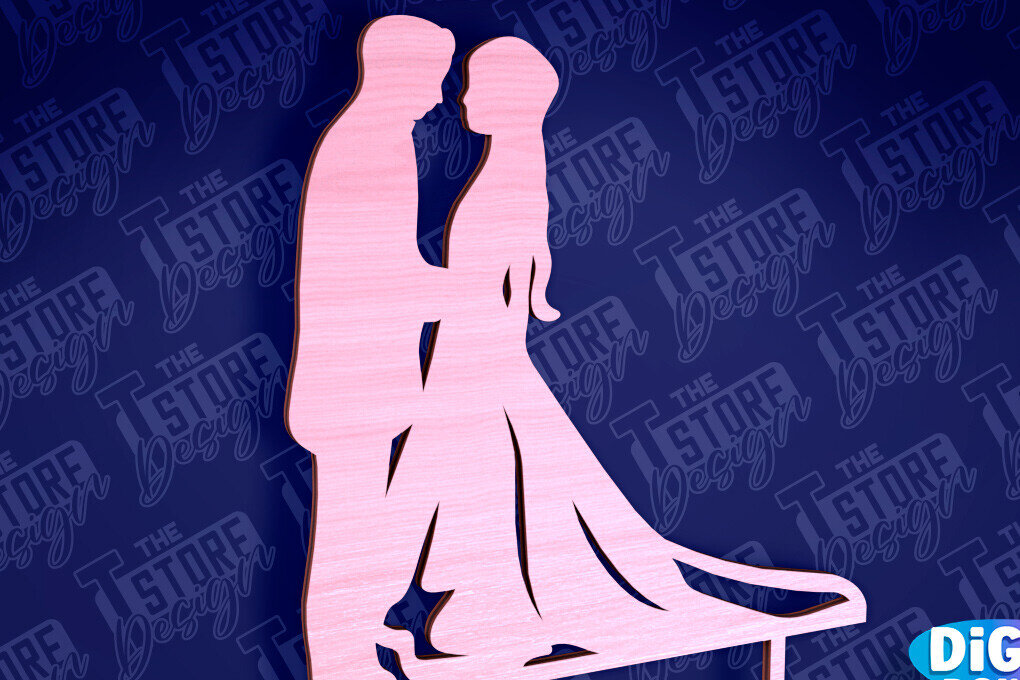 Σετ των 2 Intra απο ξύλο plywood 3mm-4mm πάχος –  κοπής Laser Topper Topper Γαμήλιας Τούρτας Δίασταση  20x20 cm INTRAFABR-94079678