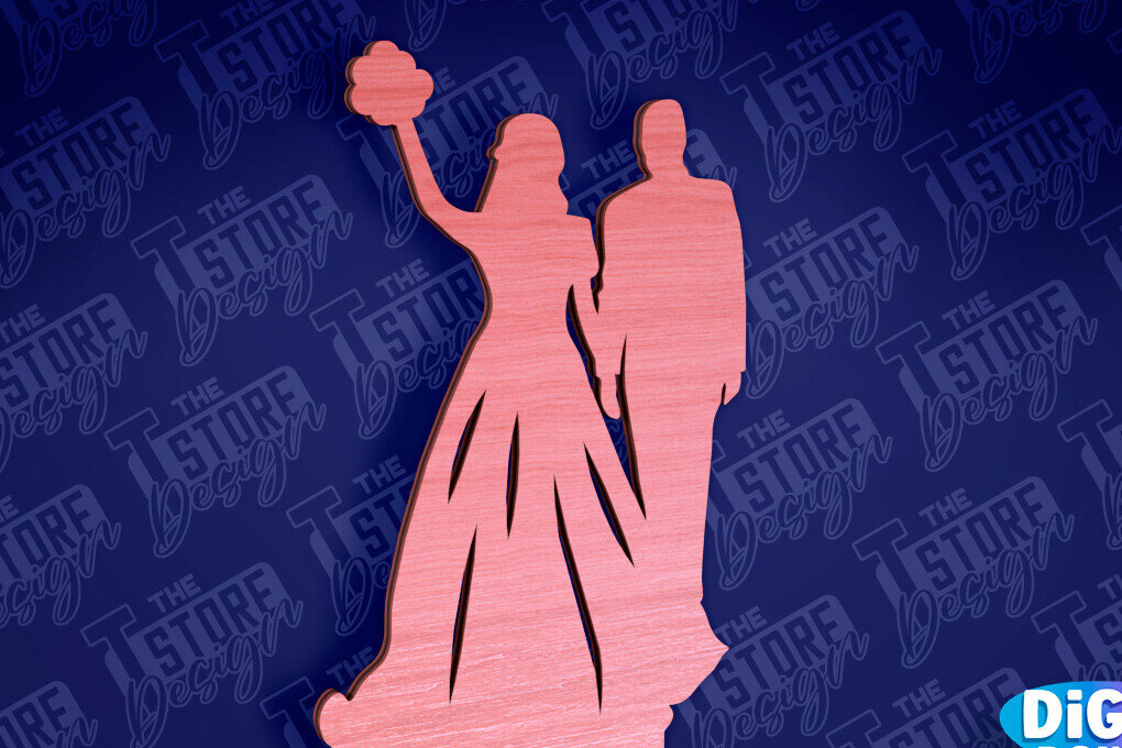 Σετ των 2 Intra απο ξύλο plywood 3mm-4mm πάχος –  κοπής Laser Topper Topper Γαμήλιας Τούρτας Δίασταση  20x20 cm INTRAFABR-94079676