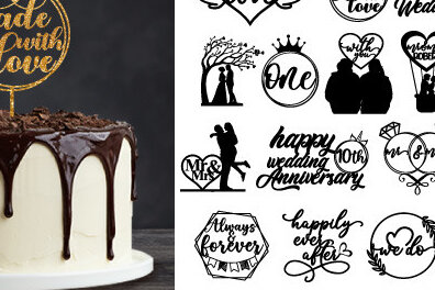 Σετ των 2 Intra απο ξύλο plywood 3mm-4mm πάχος – Πακέτο Topper Γαμήλιας Τούρτας Δίασταση  20x20 cm INTRAFABR-29809769