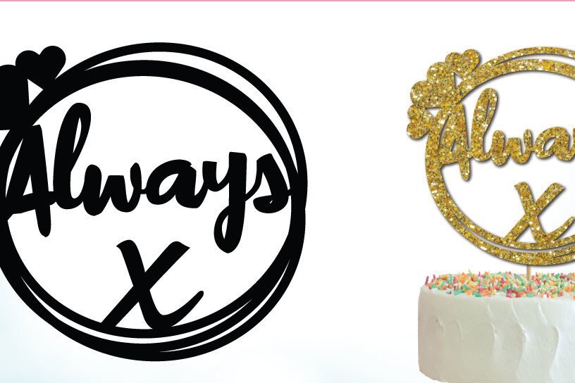 Σετ των 2 Intra απο ξύλο plywood 3mm-4mm πάχος – Αρχείο κοπής για τούρτα γάμου Cricut Δίασταση  20x20 cm INTRAFABR-35954200