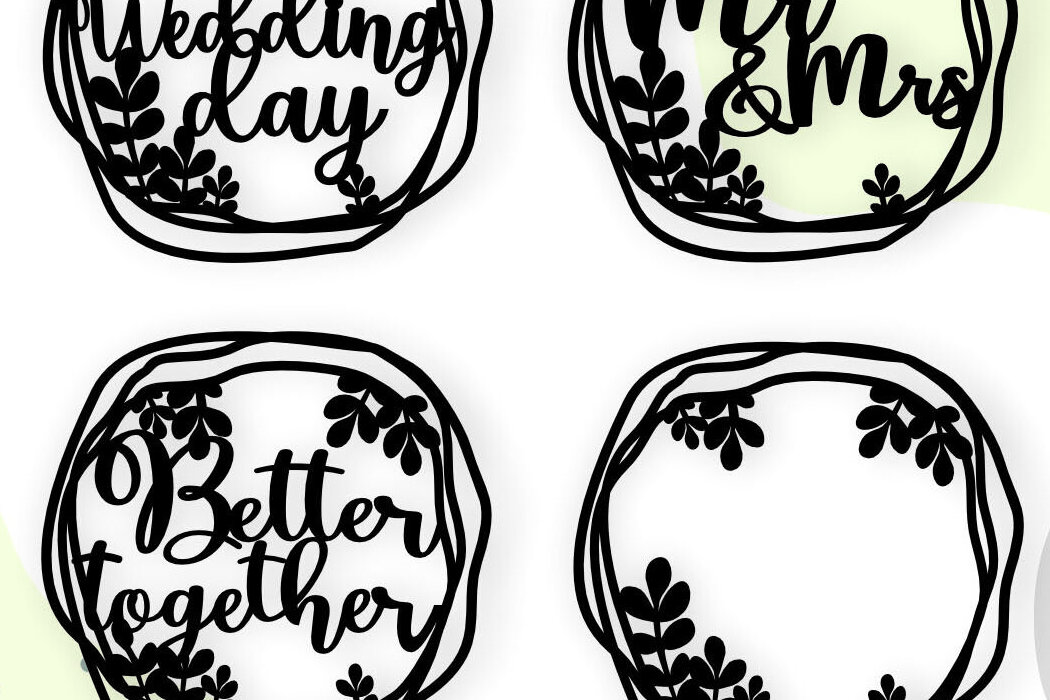 Σετ των 2 Intra απο ξύλο plywood 3mm-4mm πάχος – Wedding Cake Topper, Mr and Mrs Δίασταση  20x20 cm INTRAFABR-117202267