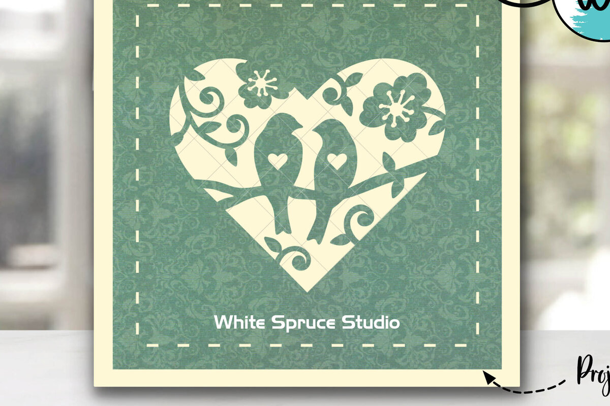 Σετ των 2 Intra απο ξύλο plywood 3mm-4mm πάχος – Πρότυπο κάρτας γάμου, Lovebirds Δίασταση  20x20 cm INTRAFABR-112907024