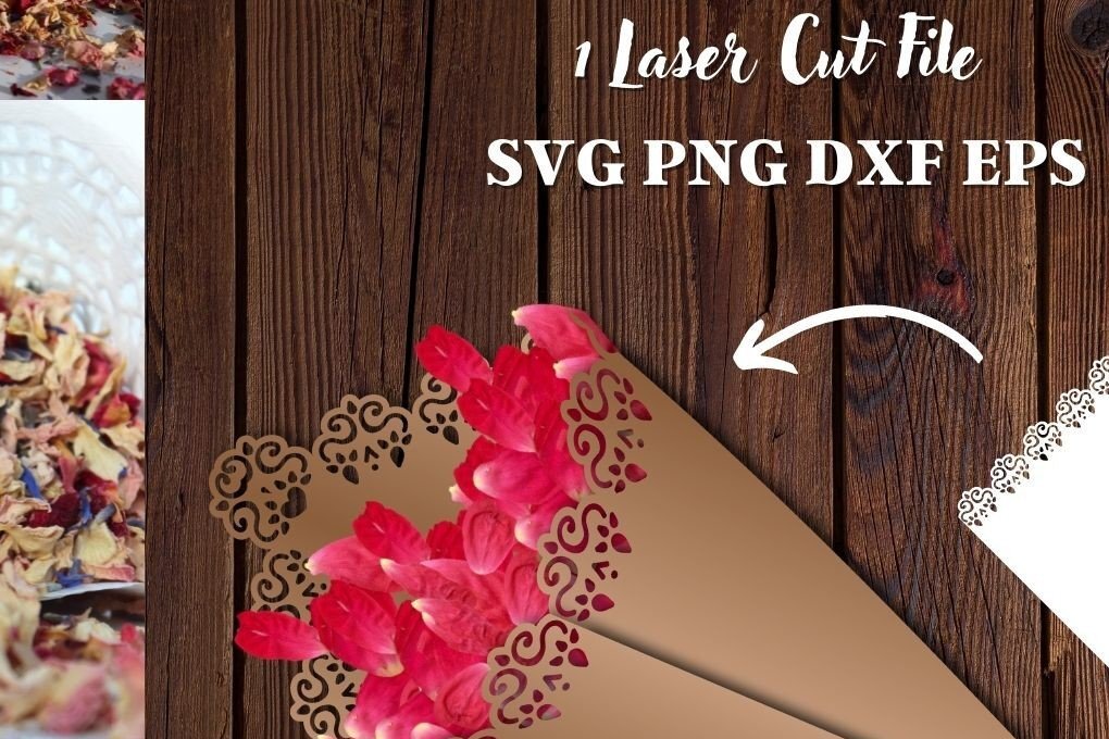 Σετ των 2 Intra απο ξύλο plywood 3mm-4mm πάχος – Πρότυπο κώνου γάμου Δίασταση  20x20 cm INTRAFABR-34159404