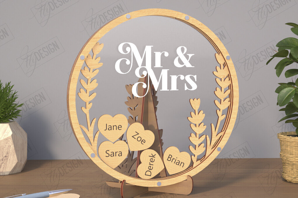 Σετ των 2 Intra απο ξύλο plywood 3mm-4mm πάχος – Πρότυπο βιβλίου επισκεπτών Wedding Drop Box |CNC Δίασταση  20x20 cm INTRAFABR-110846899