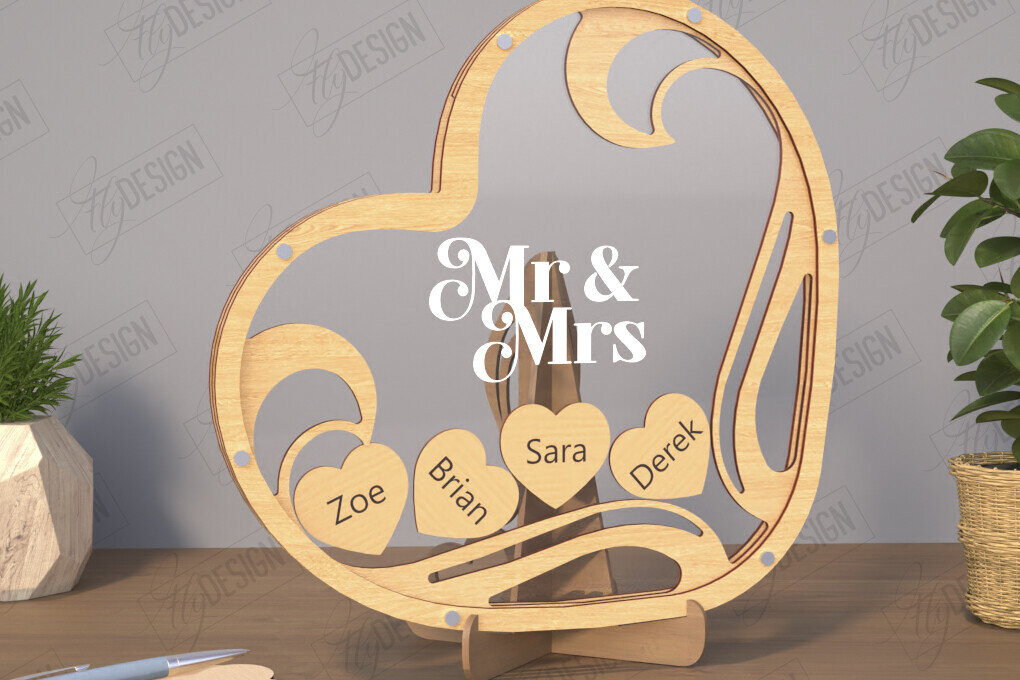 Σετ των 2 Intra απο ξύλο plywood 3mm-4mm πάχος – Πρότυπο βιβλίου επισκεπτών Wedding Drop Box |CNC Δίασταση  20x20 cm INTRAFABR-110846877