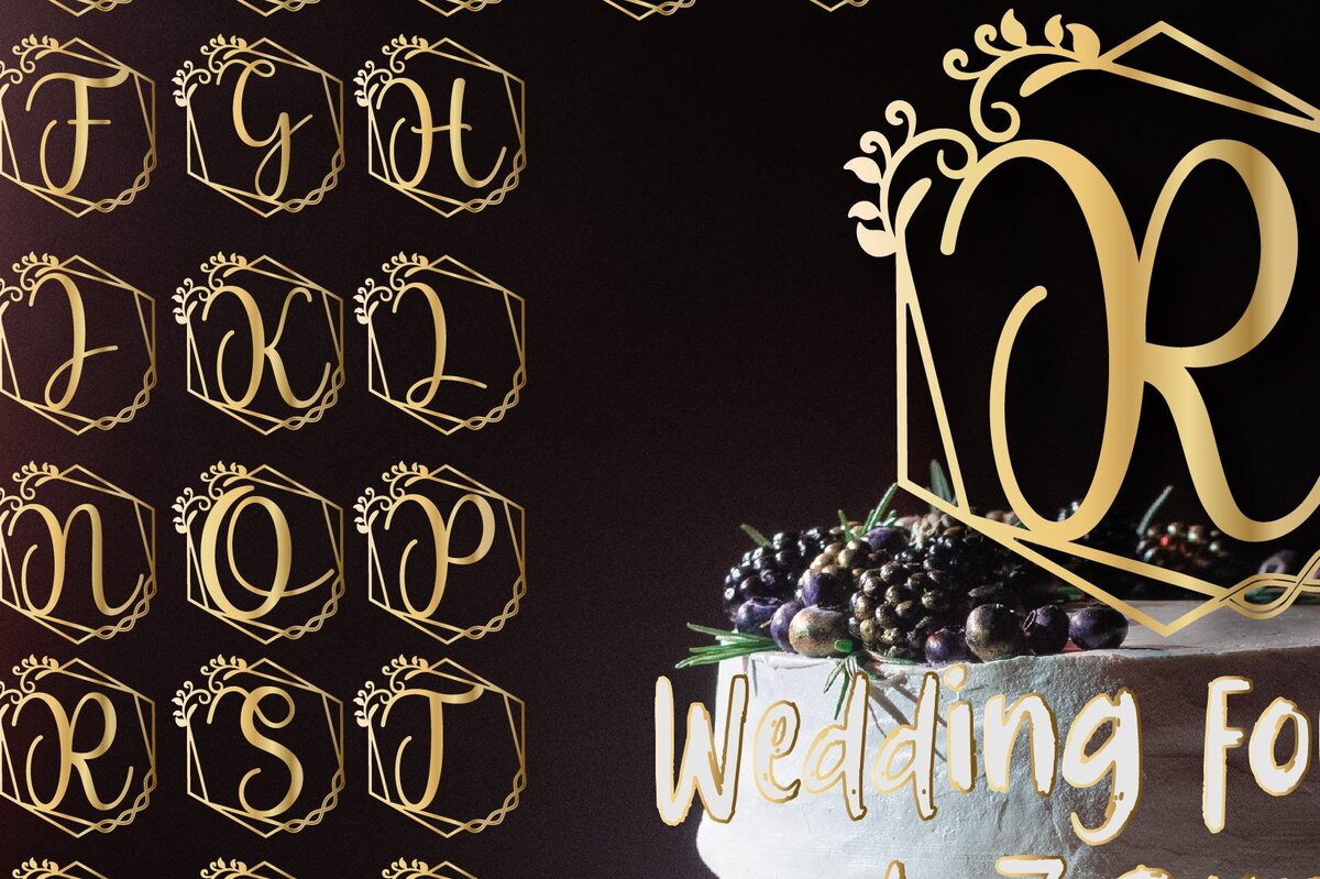 Σετ των 2 Intra απο ξύλο plywood 3mm-4mm πάχος – Γαμήλια γραμματοσειρά a-Z Πακέτο Δίασταση  20x20 cm INTRAFABR-32683189