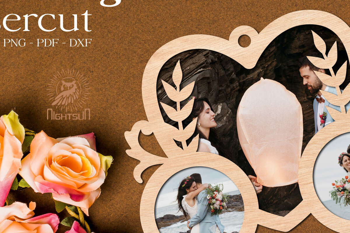 Σετ των 2 Intra απο ξύλο plywood 3mm-4mm πάχος – Καρδιά Γάμου Δίασταση  20x20 cm INTRAFABR-74402283