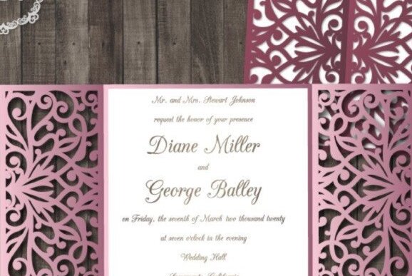 Σετ των 2 Intra απο ξύλο plywood 3mm-4mm πάχος – Κάρτα πύλης γάμου Δίασταση  20x20 cm INTRAFABR-31198725