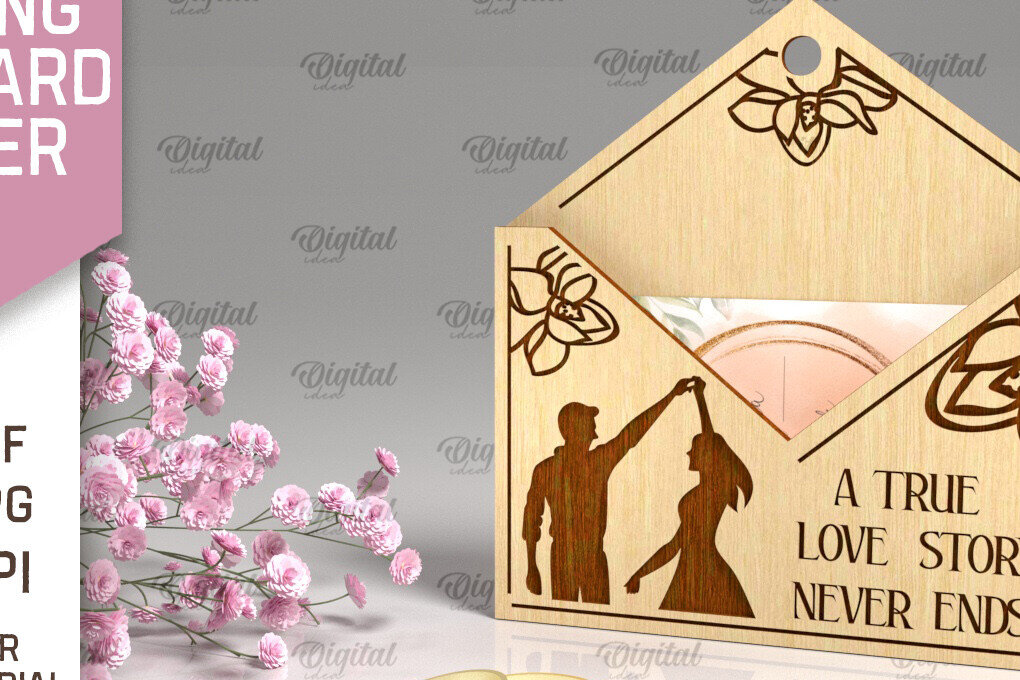 Σετ των 2 Intra απο ξύλο plywood 3mm-4mm πάχος – Θήκη δώρου γάμου με Δίασταση  20x20 cm INTRAFABR-94149577