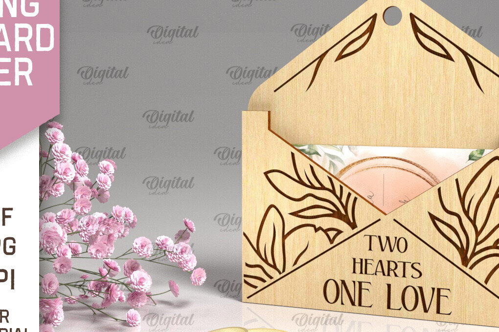 Σετ των 2 Intra απο ξύλο plywood 3mm-4mm πάχος – Θήκη δώρου γάμου με Δίασταση  20x20 cm INTRAFABR-94149690