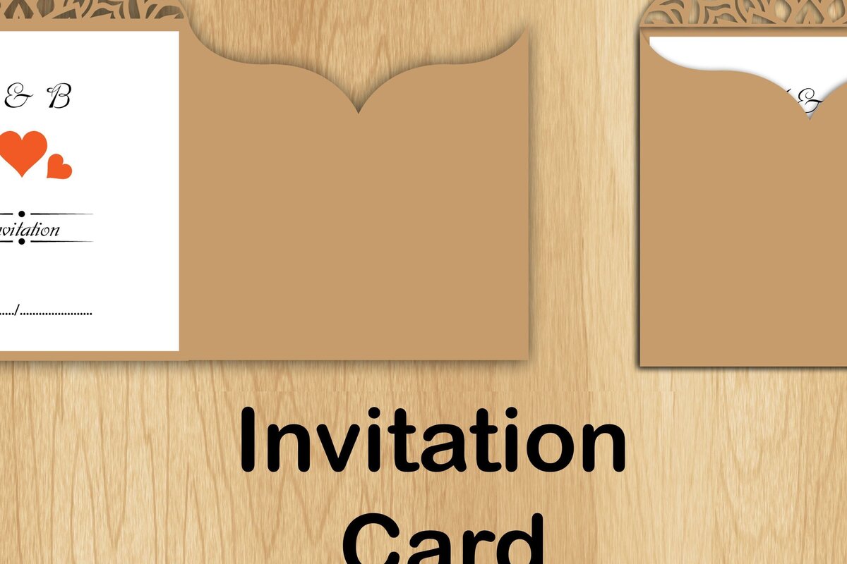 Σετ των 2 Intra απο ξύλο plywood 3mm-4mm πάχος – Προσκλητήριο γάμου Δίασταση  20x20 cm INTRAFABR-32211045