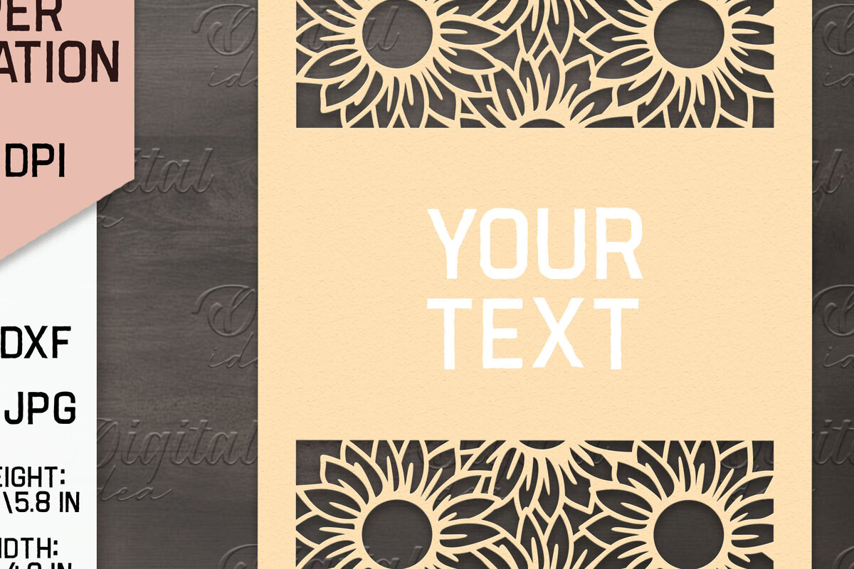 Σετ των 2 Intra απο ξύλο plywood 3mm-4mm πάχος – Προσκλητήριο Γάμου. Floral Paper Cut Δίασταση  20x20 cm INTRAFABR-85064507