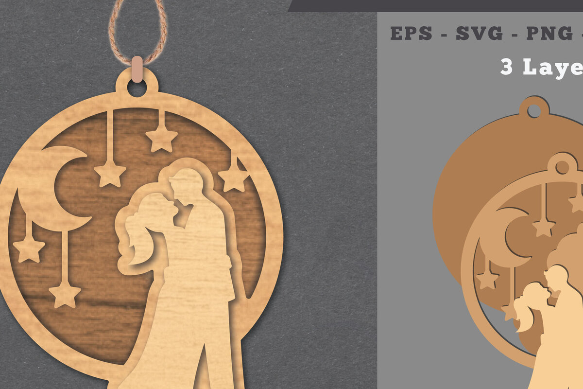 Σετ των 2 Intra απο ξύλο plywood 3mm-4mm πάχος – Στολίδι Γάμου Δίασταση  20x20 cm INTRAFABR-112011974