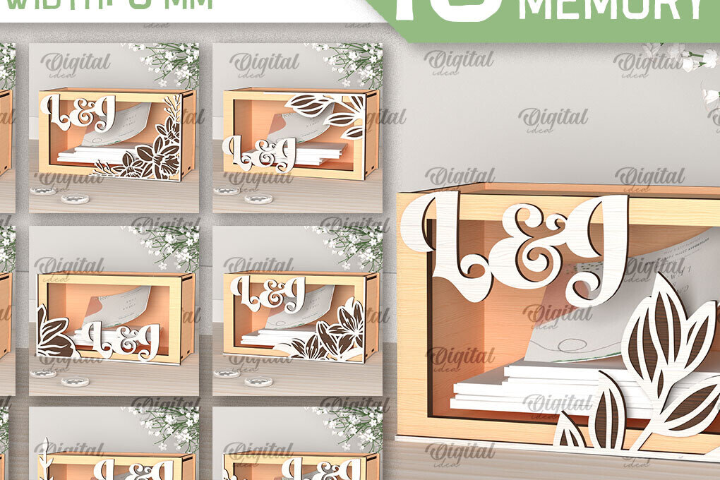 Σετ των 2 Intra απο ξύλο plywood 3mm-4mm πάχος – Κουτιά αναμνήσεων γάμου Δίασταση  20x20 cm INTRAFABR-98123072