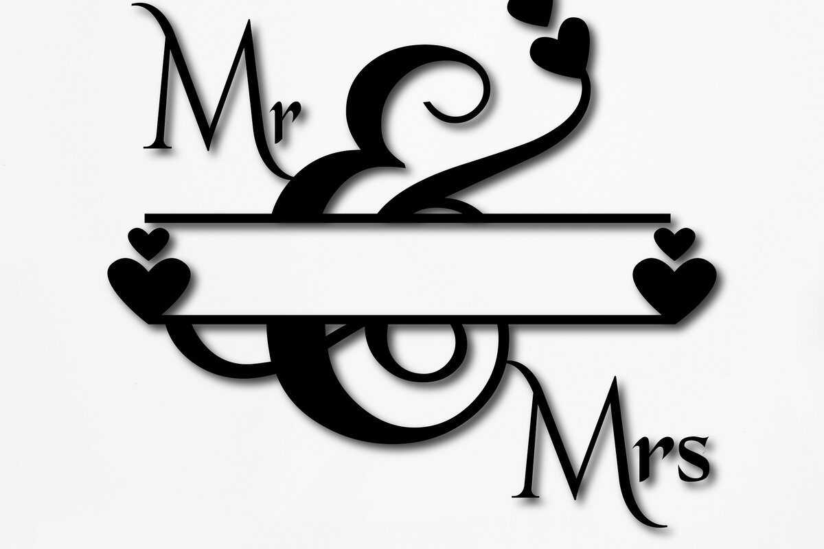 Σετ των 2 Intra απο ξύλο plywood 3mm-4mm πάχος – Μονόγραμμα γάμου Δίασταση  20x20 cm INTRAFABR-9129225