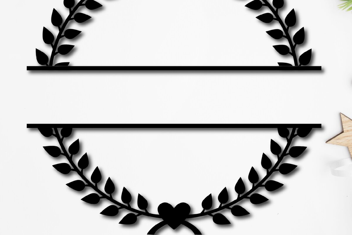 Σετ των 2 Intra απο ξύλο plywood 3mm-4mm πάχος – Μονόγραμμα Γάμου Floral Κορνίζα Δίασταση  20x20 cm INTRAFABR-13355597