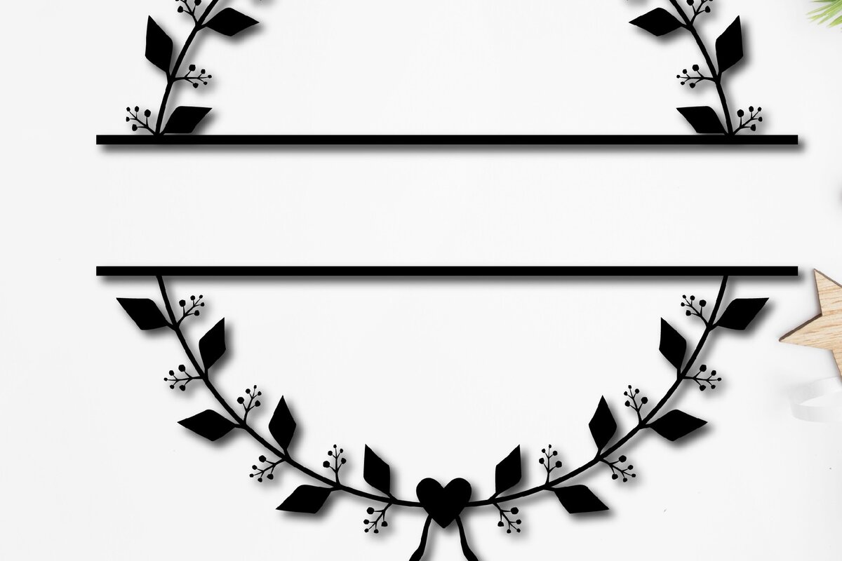 Σετ των 2 Intra απο ξύλο plywood 3mm-4mm πάχος – Μονόγραμμα Γάμου Κορνίζα Στεφάνι Δίασταση  20x20 cm INTRAFABR-13355604