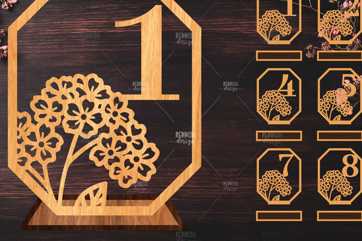 Σετ των 2 Intra απο ξύλο plywood 3mm-4mm πάχος – Αριθμοί Τραπεζιού Γάμου – Δίασταση  20x20 cm INTRAFABR-125215570