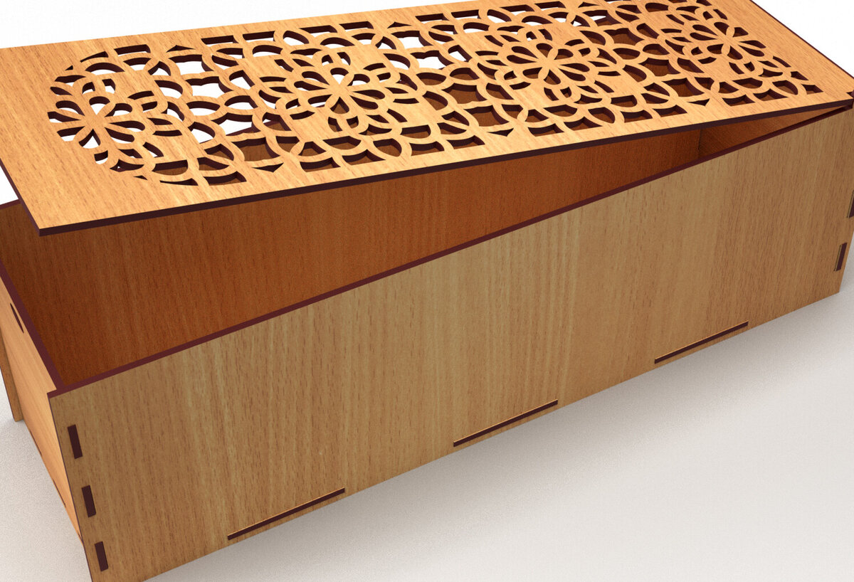 Σετ των 2 Intra απο ξύλο plywood 3mm-4mm πάχος – Ξύλινο κουτί δώρου γάμου Κοπή λέιζερ 01 Δίασταση  20x20 cm INTRAFABR-83367568