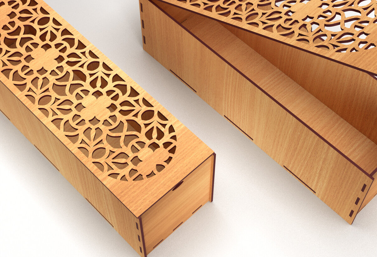 Σετ των 2 Intra απο ξύλο plywood 3mm-4mm πάχος – Ξύλινο κουτί δώρου γάμου Κοπή λέιζερ 07 Δίασταση  20x20 cm INTRAFABR-83367759