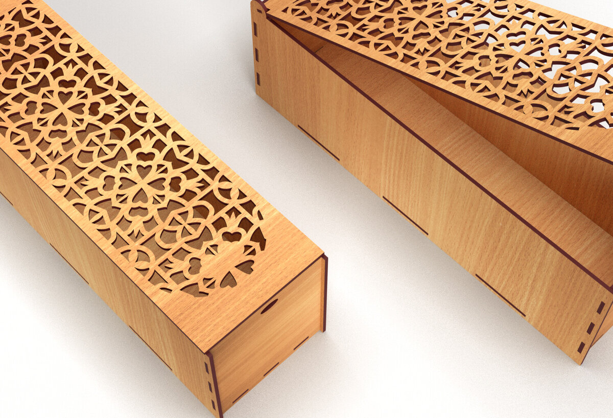 Σετ των 2 Intra απο ξύλο plywood 3mm-4mm πάχος – Ξύλινο κουτί δώρου γάμου Κοπή λέιζερ 08 Δίασταση  20x20 cm INTRAFABR-83367778