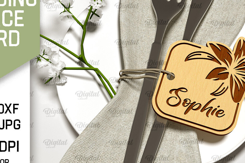 Σετ των 2 Intra απο ξύλο plywood 3mm-4mm πάχος – Κάρτα Γάμου Ξύλινη Θέση Δίασταση  20x20 cm INTRAFABR-100494406