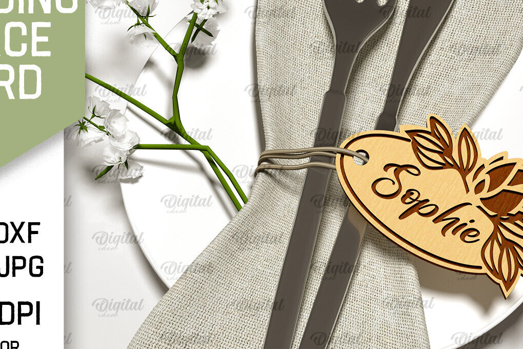 Σετ των 2 Intra απο ξύλο plywood 3mm-4mm πάχος – Κάρτα Γάμου Ξύλινη Θέση Δίασταση  20x20 cm INTRAFABR-100494863