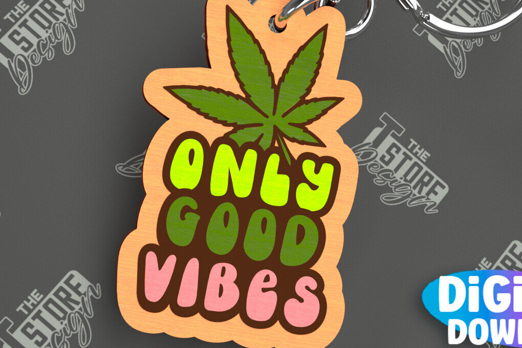 Σετ των 3 Intra απο ξύλο plywood 3mm-4mm πάχος – Μπρελόκ ζιζανίων | Μπρελόκ με φύλλα ζιζανίων | CNC Δίασταση  5x5 cm INTRAFABR-103793653