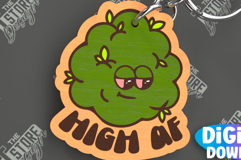 Σετ των 3 Intra απο ξύλο plywood 3mm-4mm πάχος – Μπρελόκ ζιζανίων | Μπρελόκ με φύλλα ζιζανίων | CNC Δίασταση  5x5 cm INTRAFABR-103793659