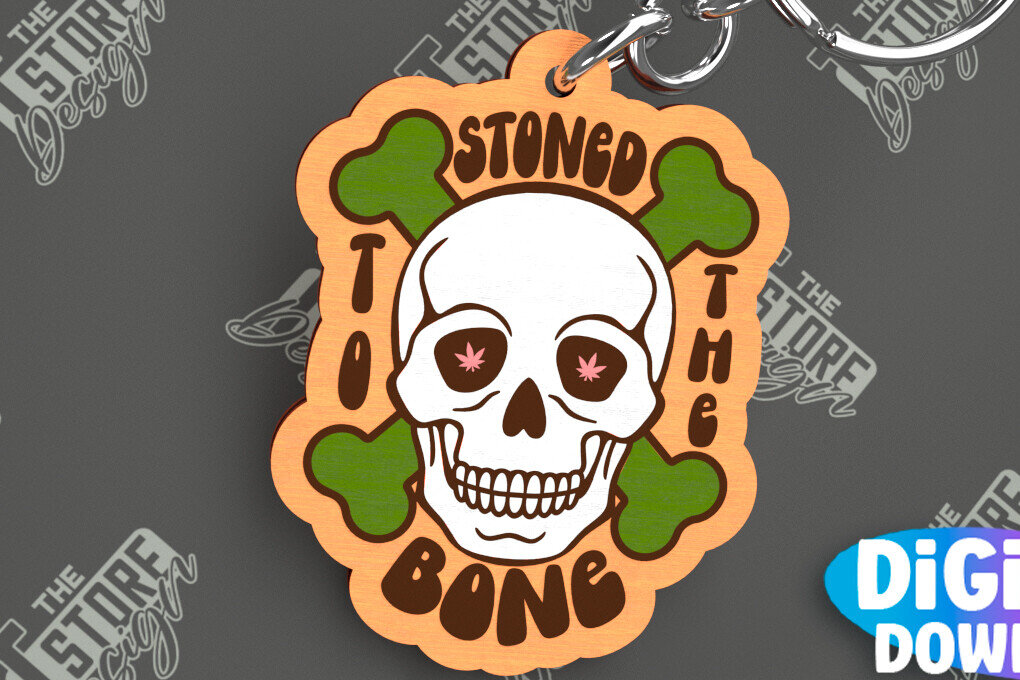 Σετ των 3 Intra απο ξύλο plywood 3mm-4mm πάχος – Μπρελόκ ζιζανίων | Μπρελόκ με φύλλα ζιζανίων | CNC Δίασταση  5x5 cm INTRAFABR-103793684