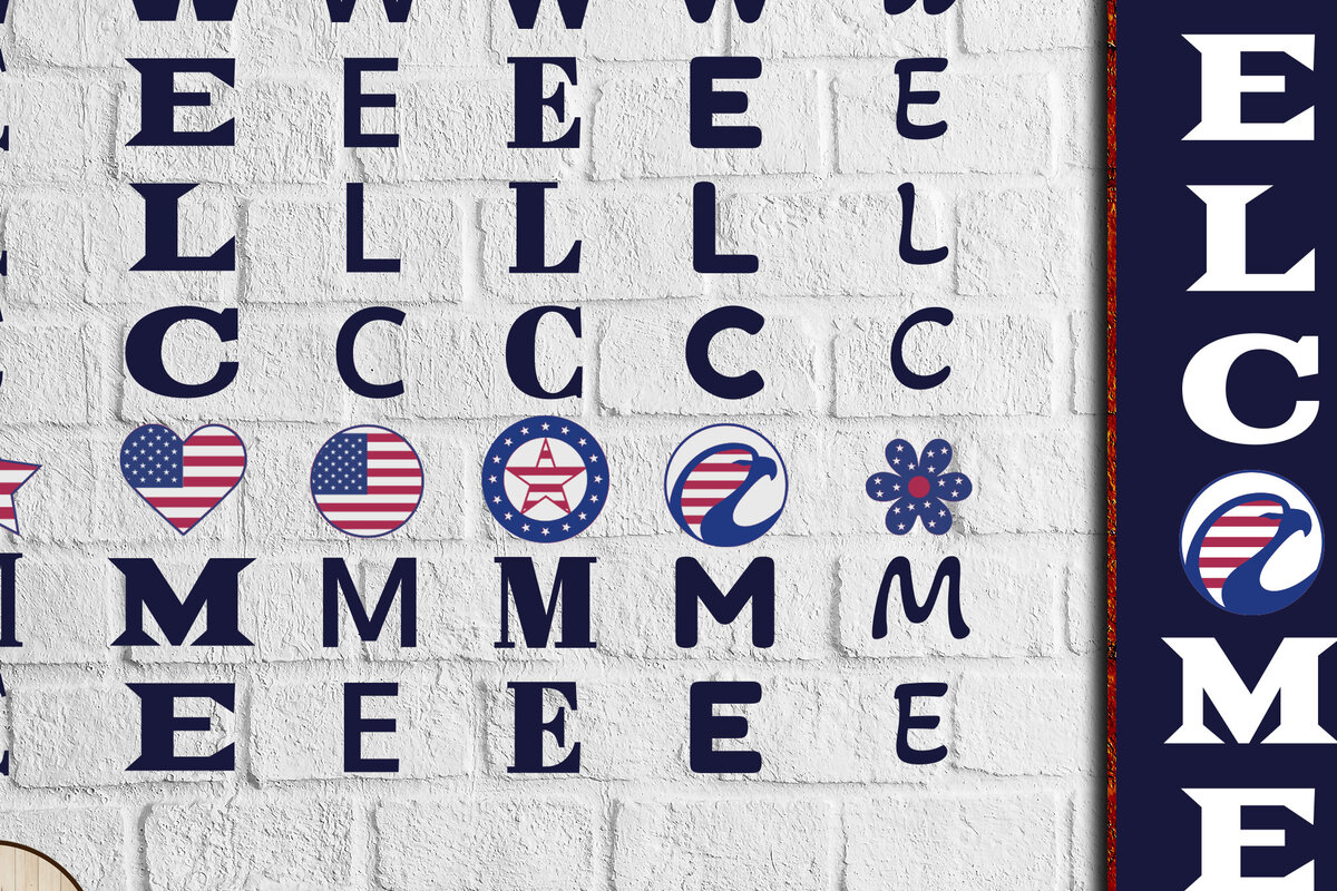 Σετ των 2 Intra απο ξύλο plywood 3mm-4mm πάχος – Καλώς ορίσατε 4 Ιουλίου Πολυεπίπεδο Αποκομμένο Αρχείο Δίασταση  20x20 cm INTRAFABR-12169537