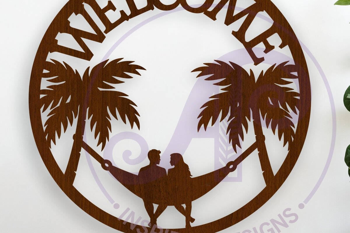 Σετ των 2 Intra απο ξύλο plywood 3mm-4mm πάχος – Επιτοίχια επιγραφή καλωσορίσματος Beach House, Αρχείο. Δίασταση  20x20 cm INTRAFABR-123700955