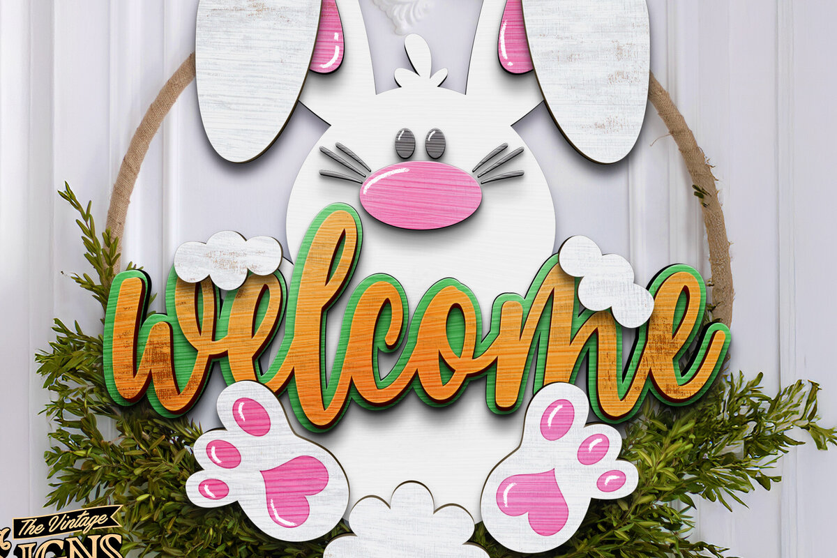 Σετ των 2 Intra απο ξύλο plywood 3mm-4mm πάχος – Καλώς ήρθες Μπάνι | Κρεμάστρα πόρτας Δίασταση  20x20 cm INTRAFABR-117240375